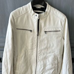 Wilson’s faux leather jacket (cream/off white) Small size.